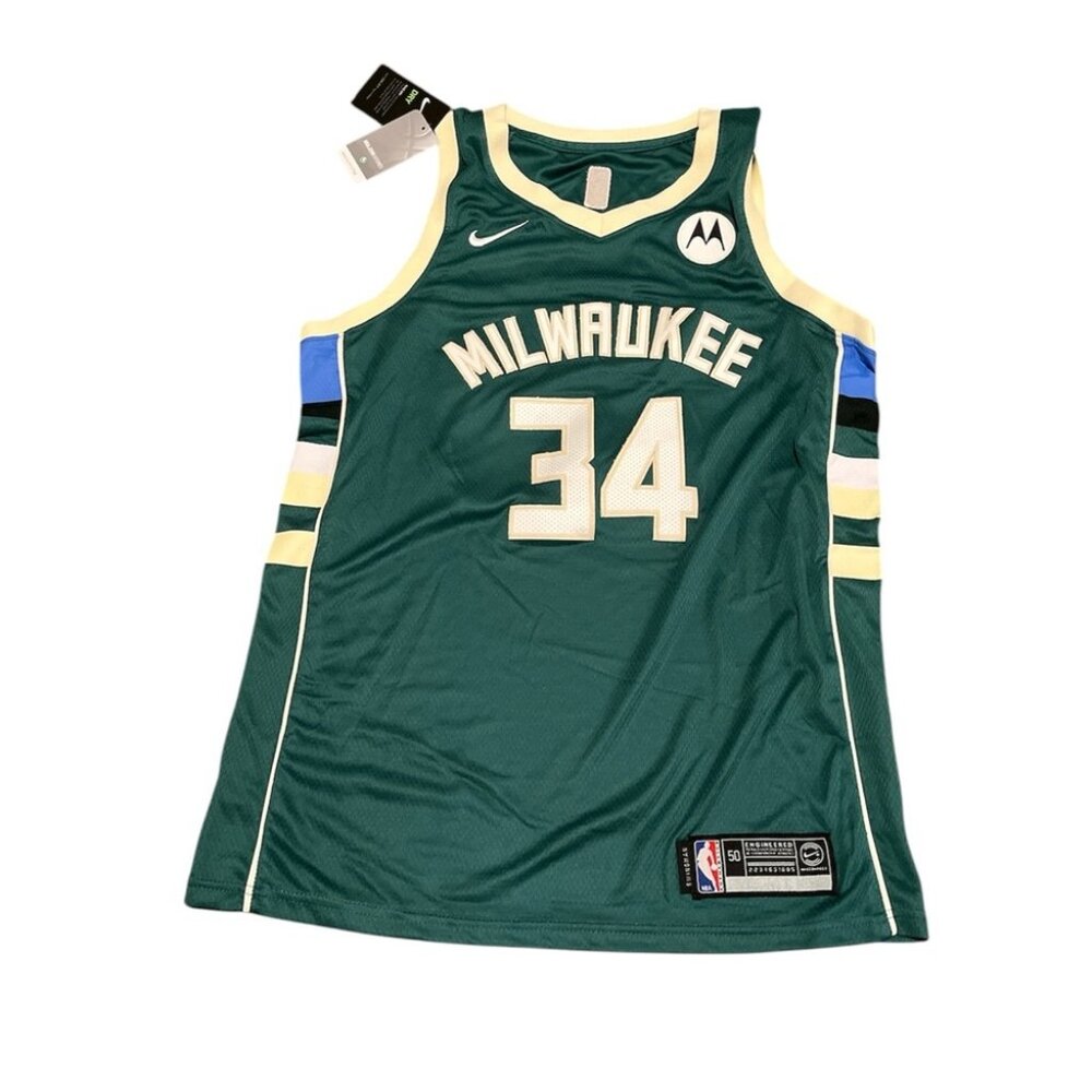 Giannis Antetokounmpo Milwaukee Bucks Nike Swingman Jersey size L stitched